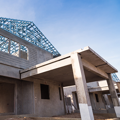 The  building structure are made from prefabrication system.All pieces are made from high-strength concrete.Then assembled into a building.